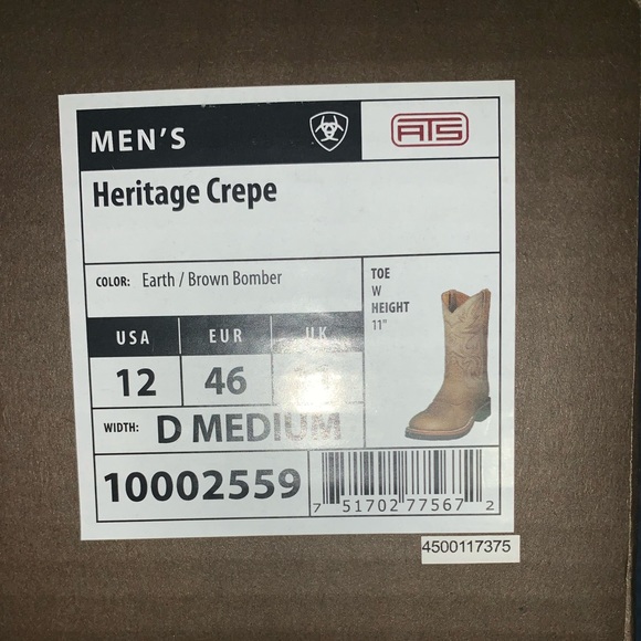 Men’s Ariat Boots (Heritage Crepe) - Picture 4 of 4
